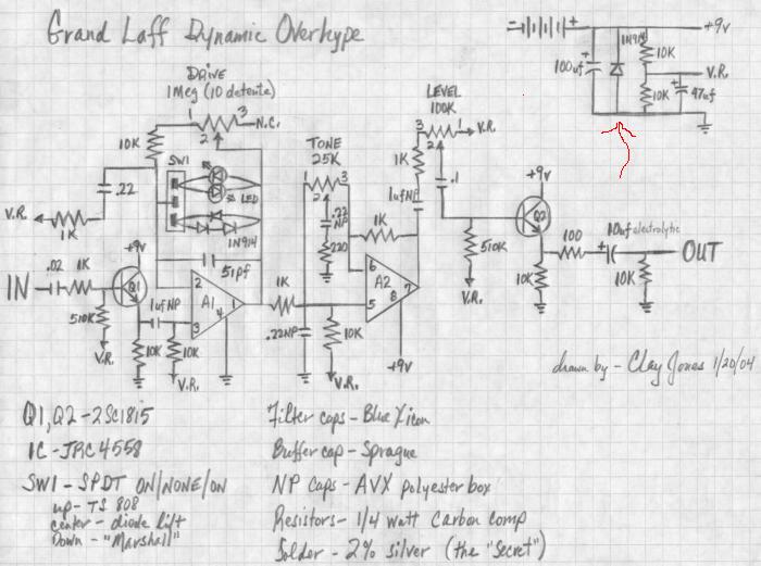 ハンドメイド　エフェクター　ランドグラフ　DOD ハンドワイヤード　P to P