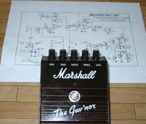 Marshall The Guv'nor 修理 ギター・エフェクターの自作改造【松美庵】